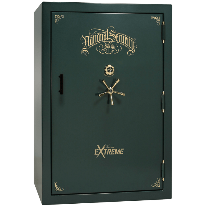 Classic Select Extreme | 60 | Level 6 Security | 90 Minute Fire Protection | Green | Brass Mechanical Lock | 72.5"(H) x 50"(W) x 32"(D)
