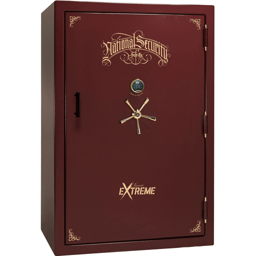 Classic Select Extreme | 60 | Level 6 Security | 90 Minute Fire Protection | Burgundy | Brass Electronic Lock | 72.5"(H) x 50"(W) x 32"(D)