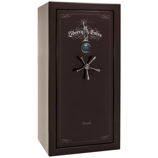 Lincoln | 25 | Level 5 Security | 110 Minute Fire Protection | Black Cherry Gloss | Black Electronic Lock | 60.5"(H) x 30"(W) x 28.5"(D)