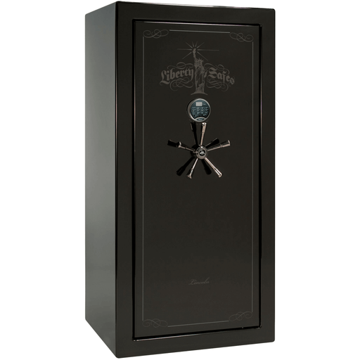 Lincoln | 25 | Level 5 Security | 110 Minute Fire Protection | Black Gloss | Black Electronic Lock | 60.5"(H) x 30"(W) x 28.5"(D)