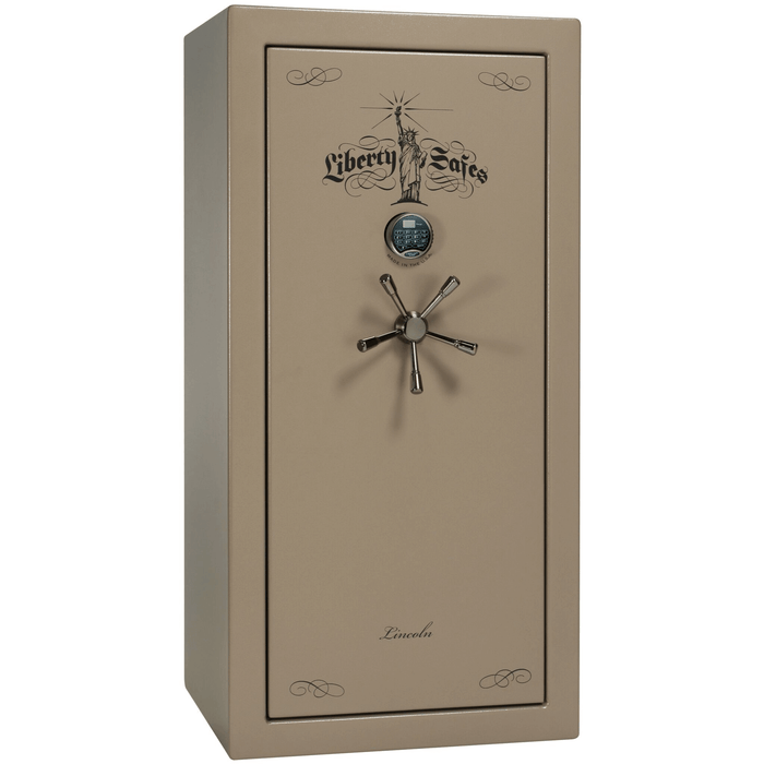 Lincoln | 25 | Level 5 Security | 110 Minute Fire Protection | Champagne | Black Electronic Lock | 60.5"(H) x 30"(W) x 28.5"(D)