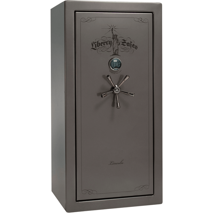 Lincoln | 25 | Level 5 Security | 110 Minute Fire Protection | Gray Gloss | Black Electronic Lock | 60.5"(H) x 30"(W) x 28.5"(D)