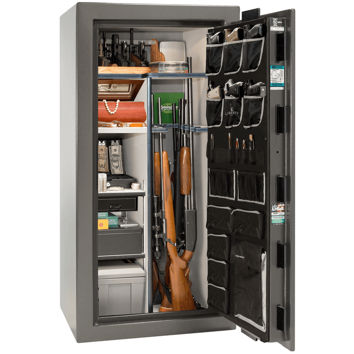 Lincoln | 25 | Level 5 Security | 110 Minute Fire Protection | Gray Gloss | Black Electronic Lock | 60.5"(H) x 30"(W) x 28.5"(D)