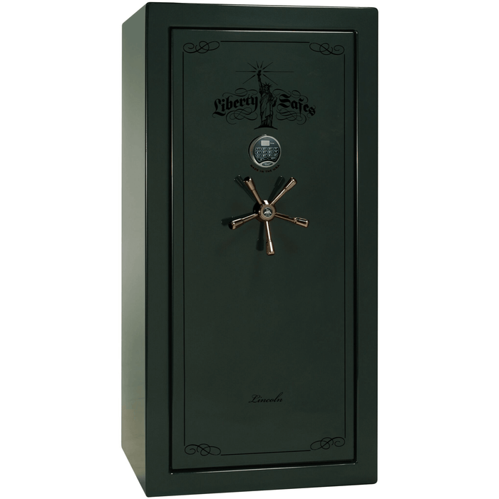 Lincoln | 25 | Level 5 Security | 110 Minute Fire Protection | Green Gloss | Black Electronic Lock | 60.5"(H) x 30"(W) x 28.5"(D)
