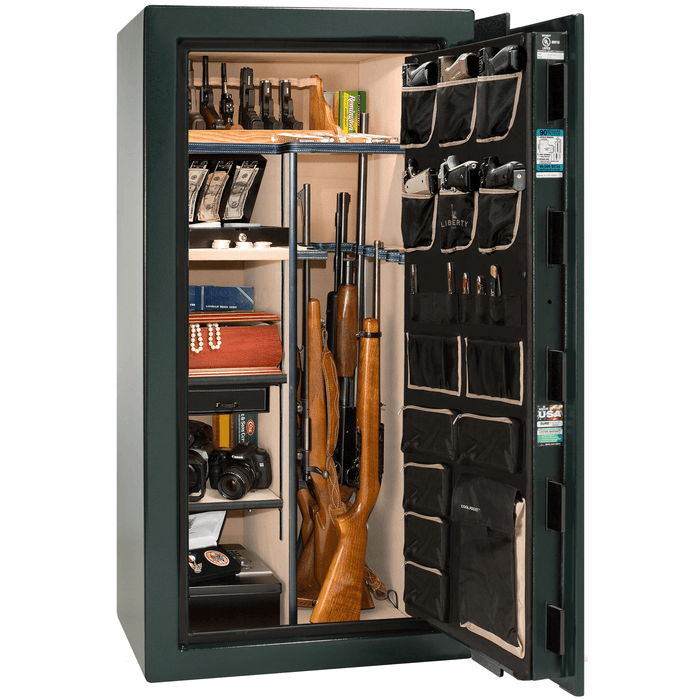 Lincoln | 25 | Level 5 Security | 110 Minute Fire Protection | Green | Black Mechanical Lock | 60.5"(H) x 30"(W) x 28.5"(D)
