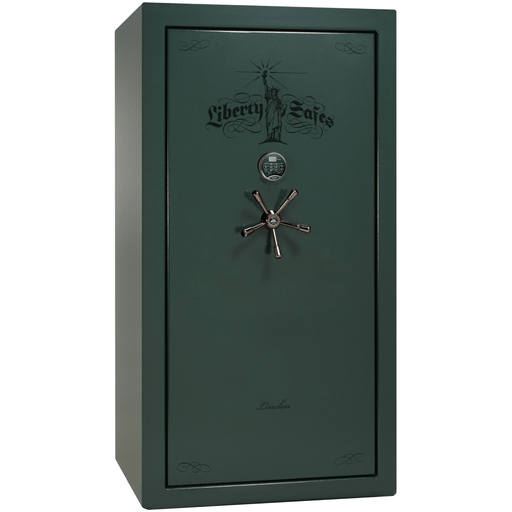 Lincoln | 40 | Level 5 Security | 110 Minute Fire Protection | Green | Black Electronic Lock | 66.5"(H) x 36"(W) x 32"(D)
