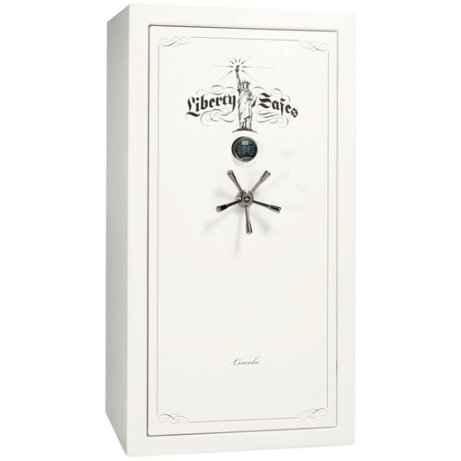 Lincoln | 40 | Level 5 Security | 110 Minute Fire Protection | White Gloss | Black Electronic Lock | 66.5"(H) x 36"(W) x 32"(D)