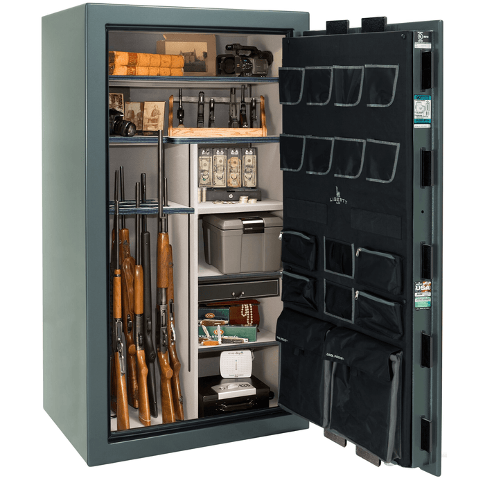 Lincoln | 40 | Level 5 Security | 110 Minute Fire Protection | Forest Mist Gloss | Black Electronic Lock | 66.5"(H) x 36"(W) x 32"(D)