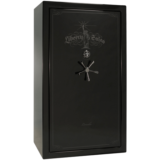 Lincoln | 50 | Level 5 Security | 110 Minute Fire Protection | Black Gloss | Black Mechanical Lock | 72.5"(H) x 42"(W) x 32"(D)