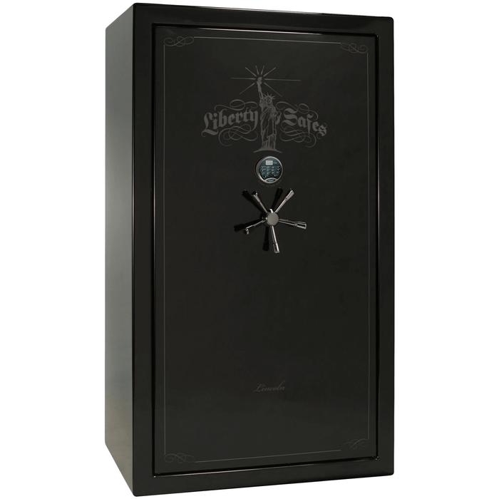 Lincoln | 50 | Level 5 Security | 110 Minute Fire Protection | Black Gloss | Black Electronic Lock | 72.5"(H) x 42"(W) x 32"(D)