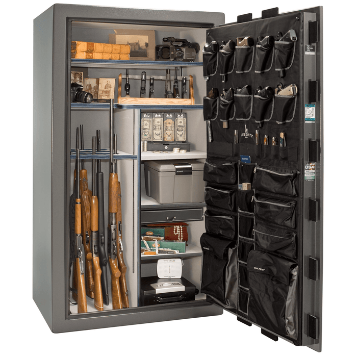 Lincoln | 50 | Level 5 Security | 110 Minute Fire Protection | Gray Gloss | Black Electronic Lock | 72.5"(H) x 42"(W) x 32"(D)