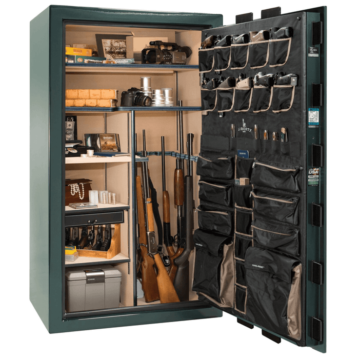 Lincoln | 50 | Level 5 Security | 110 Minute Fire Protection | Green Gloss | Black Mechanical Lock | 72.5"(H) x 42"(W) x 32"(D)