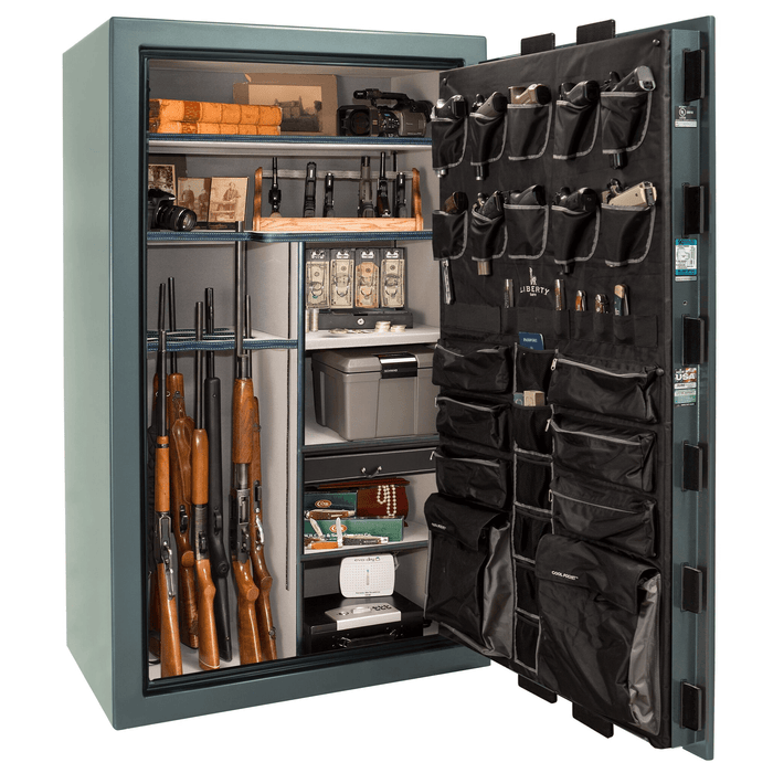 Lincoln | 50 | Level 5 Security | 110 Minute Fire Protection | Forest Mist Gloss | Black Electronic Lock | 72.5"(H) x 42"(W) x 32"(D)