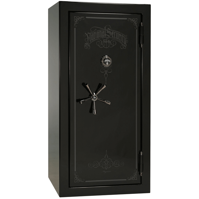Magnum | 25 | Level 8 Security |  2.5 Hours Fire Protection | Black Gloss | Black Mechanical Lock | 60.5"(H) x 30"(W) x 29"(D)