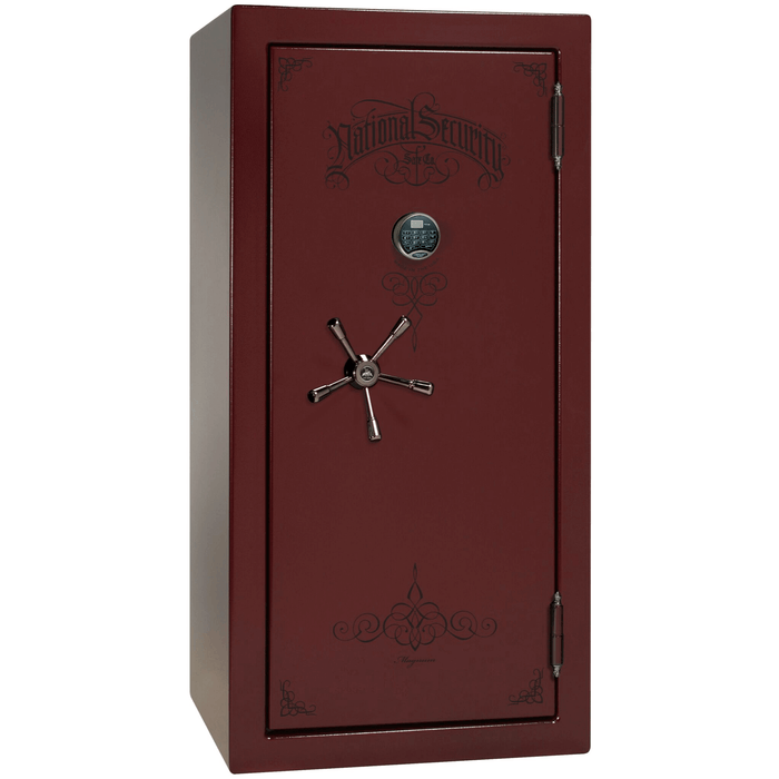 Magnum | 25 | Level 8 Security |  2.5 Hours Fire Protection | Burgundy | Black Electronic Lock | 60.5"(H) x 30"(W) x 29"(D)