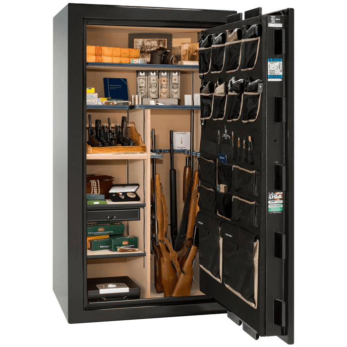 Magnum | 40 | Level 8 Security |  2.5 Hours Fire Protection | Black Gloss | Brass Mechanical Lock | 65.5"(H) x 36"(W) x 32"(D)