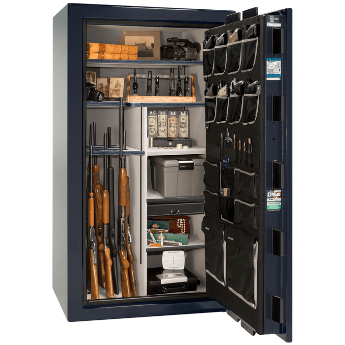 Magnum | 40 | Level 8 Security |  2.5 Hours Fire Protection | Blue Gloss | Chrome Electronic Lock | 65.5"(H) x 36"(W) x 32"(D)