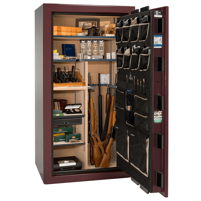 Magnum | 40 | Level 8 Security |  2.5 Hours Fire Protection | Burgundy | Black Mechanical Lock | 65.5"(H) x 36"(W) x 32"(D)