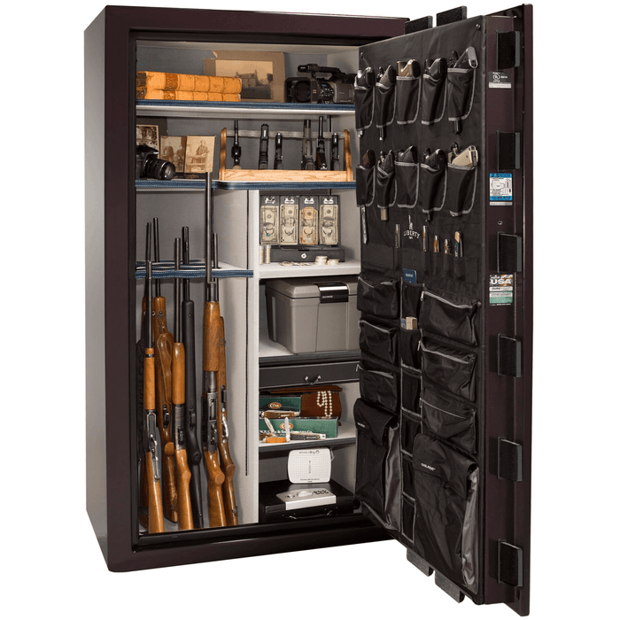 Magnum | 50 | Level 8 Security |  2.5 Hours Fire Protection | Black Cherry Gloss | Black Mechanical Lock | 72.5"(H) x 42"(W) x 32"(D)
