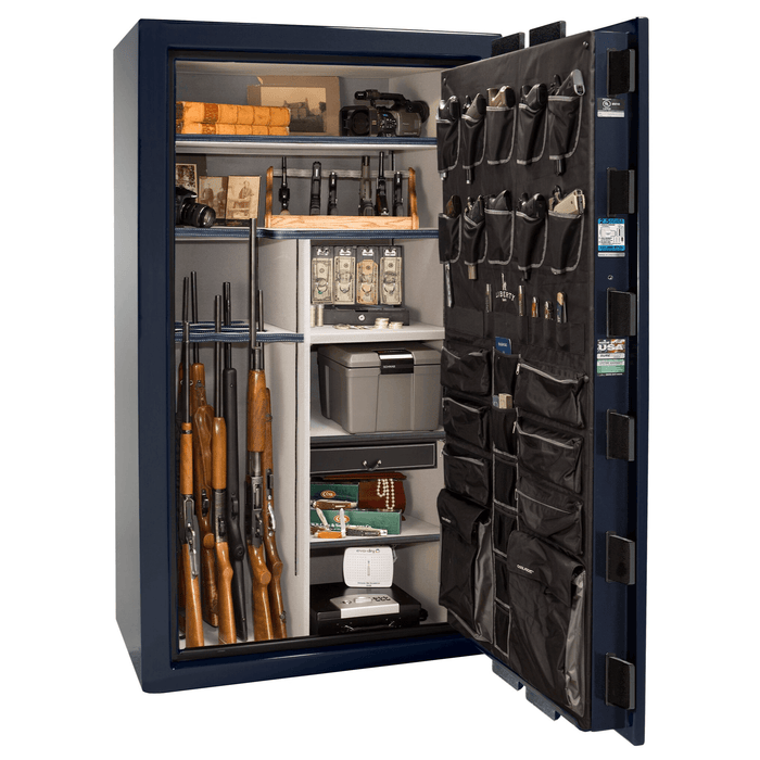 Magnum | 50 | Level 8 Security |  2.5 Hours Fire Protection | Blue Gloss | Chrome Mechanical Lock | 72.5"(H) x 42"(W) x 32"(D)