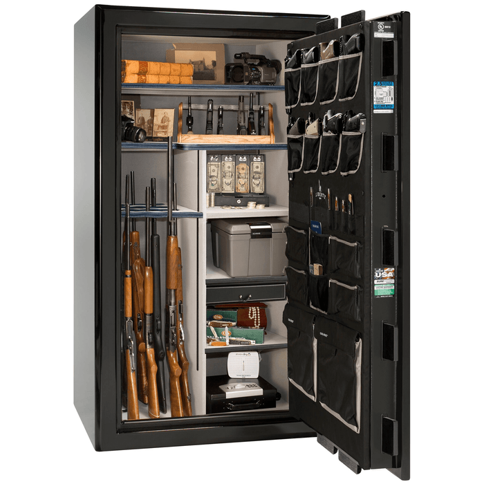 Presidential | 40 | Level 8 Security |  2.5 Hours Fire Protection | Black Gloss | Chrome Mechanical Lock | 65.5"(H) x 36"(W) x 32"(D)