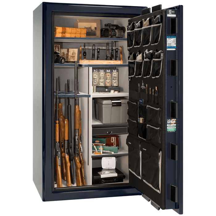 Presidential | 40 | Level 8 Security |  2.5 Hours Fire Protection | Blue Gloss | Chrome Electronic Lock | 65.5"(H) x 36"(W) x 32"(D)