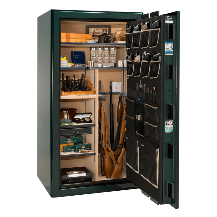 Presidential | 40 | Level 8 Security |  2.5 Hours Fire Protection | Green Gloss | Brass Mechanical Lock | 65.5"(H) x 36"(W) x 32"(D)