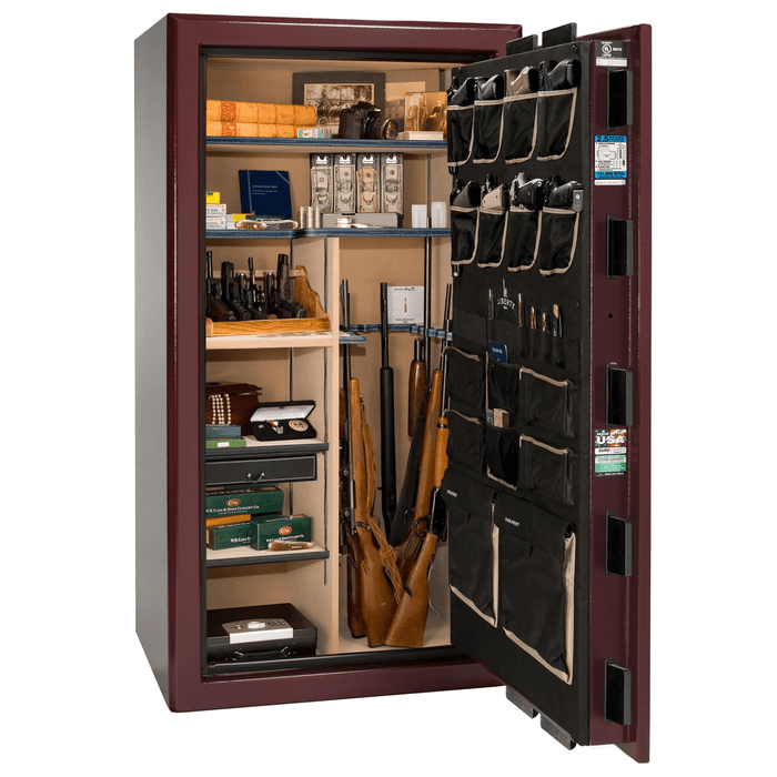 Presidential | 40 | Level 8 Security |  2.5 Hours Fire Protection | Burgundy | Black Mechanical Lock | 65.5"(H) x 36"(W) x 32"(D)