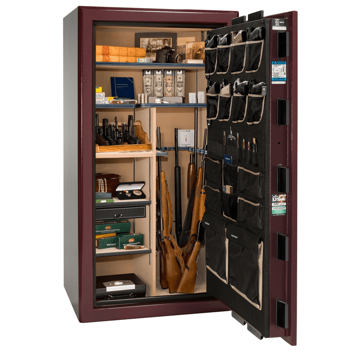 Presidential | 40 | Level 8 Security |  2.5 Hours Fire Protection | Burgundy | Brass Mechanical Lock | 65.5"(H) x 36"(W) x 32"(D)