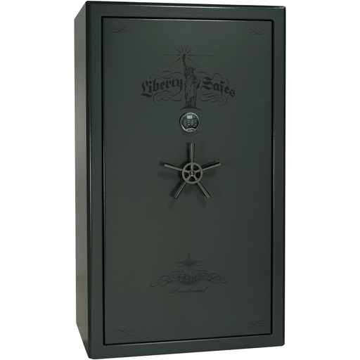 Presidential | 50 | Level 8 Security |  2.5 Hours Fire Protection | Green | Black Electronic Lock | 72.5"(H) x 42"(W) x 32"(D)