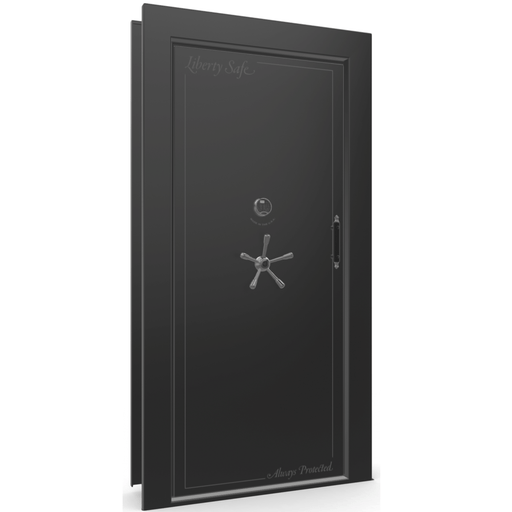 Vault Door Left Inswing | Black Gloss | Black Electronic Lock | 81-85"(H) x 27-42"(W) x 7-10"(D)