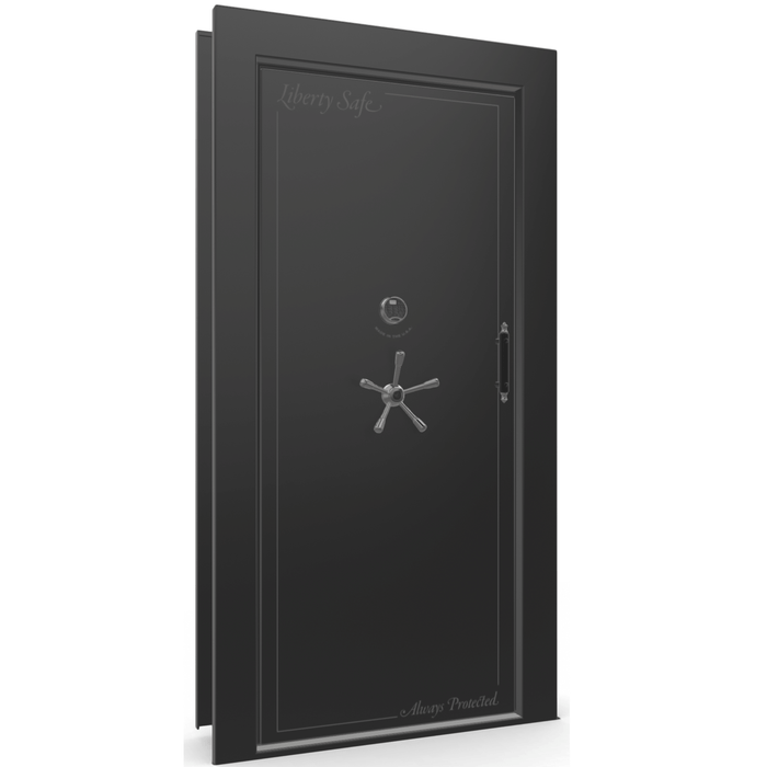 Vault Door Left Inswing | Black Gloss | Black Electronic Lock | 81-85"(H) x 27-42"(W) x 7-10"(D)