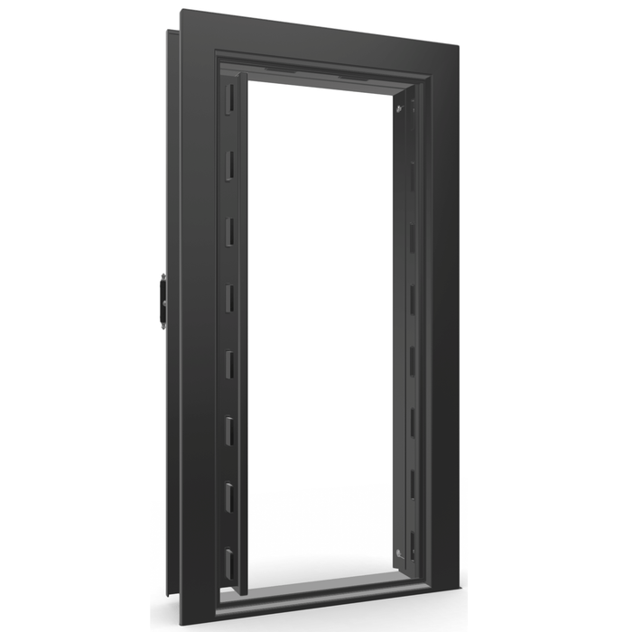 Vault Door Left Inswing | Black Gloss | Black Mechanical Lock | 81-85"(H) x 27-42"(W) x 7-10"(D)