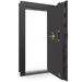 Vault Door Right Outswing | Black Gloss | Brass Electronic Lock | 81-85"(H) x 27-42"(W) x 7-10"(D)