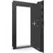 Vault Door Right Outswing | Black Gloss | Chrome Mechanical Lock | 81-85"(H) x 27-42"(W) x 7-10"(D)
