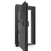 Vault Door Left Outswing | Black Gloss | Black Mechanical Lock | 81-85"(H) x 27-42"(W) x 7-10"(D)