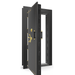 Vault Door Left Outswing | Black Gloss | Brass Mechanical Lock | 81-85"(H) x 27-42"(W) x 7-10"(D)