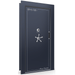 Vault Door Left Inswing | Blue Gloss | Chrome Mechanical Lock | 81-85"(H) x 27-42"(W) x 7-10"(D)
