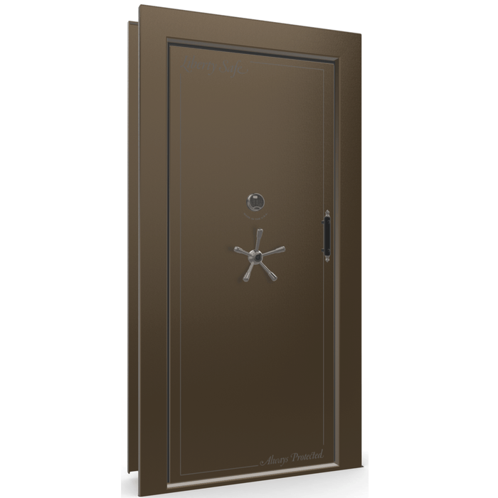 Vault Door Left Inswing | Bronze Gloss | Black Electronic Lock | 81-85"(H) x 27-42"(W) x 7-10"(D)