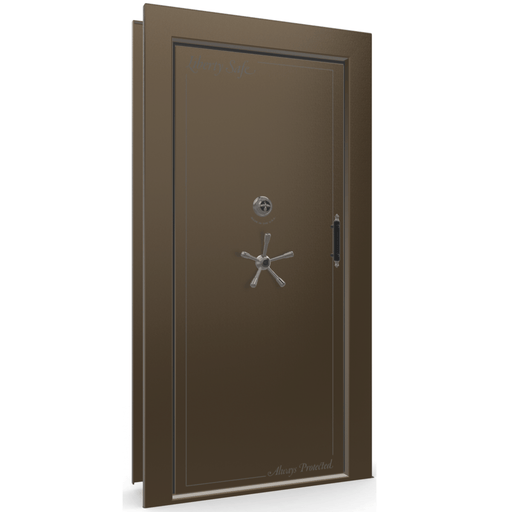 Vault Door Left Inswing | Bronze Gloss | Black Mechanical Lock | 81-85"(H) x 27-42"(W) x 7-10"(D)