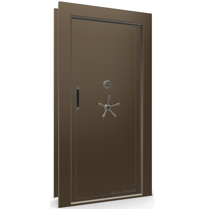 Vault Door Right Inswing | Bronze Gloss | Black Mechanical Lock | 81-85"(H) x 27-42"(W) x 7-10"(D)