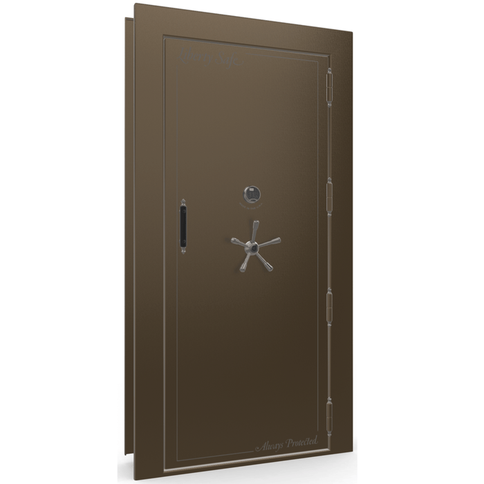 Vault Door Right Outswing | Bronze Gloss | Black Electronic Lock | 81-85"(H) x 27-42"(W) x 7-10"(D)