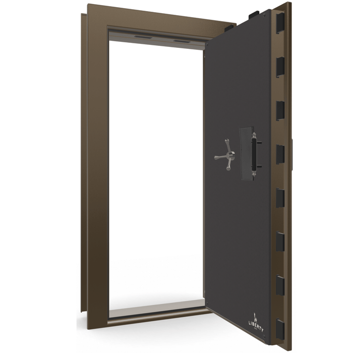 Vault Door Right Outswing | Bronze Gloss | Black Mechanical Lock | 81-85"(H) x 27-42"(W) x 7-10"(D)