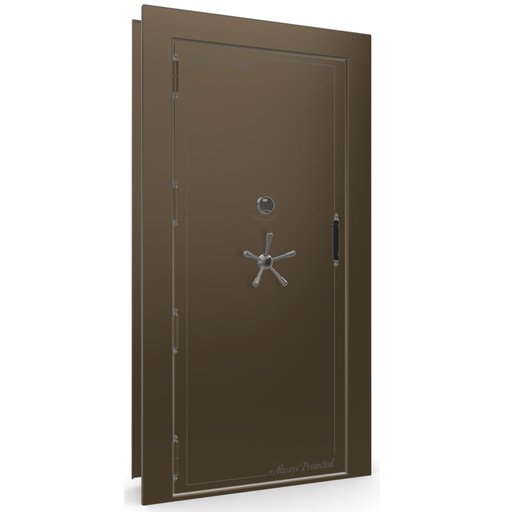 Vault Door Left Outswing | Bronze Gloss | Black Electronic Lock | 81-85"(H) x 27-42"(W) x 7-10"(D)