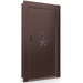 Vault Door Right Inswing | Burgundy | Black Electronic Lock | 81-85"(H) x 27-42"(W) x 7-10"(D)