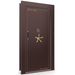 Vault Door Right Inswing | Burgundy Gloss | Brass Electronic Lock | 81-85"(H) x 27-42"(W) x 7-10"(D)