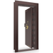 Vault Door Right Inswing | Burgundy Gloss | Brass Electronic Lock | 81-85"(H) x 27-42"(W) x 7-10"(D)