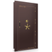 Vault Door Right Outswing | Burgundy Gloss | Brass Mechanical Lock | 81-85"(H) x 27-42"(W) x 7-10"(D)