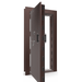 Vault Door Left Outswing | Burgundy | Black Electronic Lock | 81-85"(H) x 27-42"(W) x 7-10"(D)