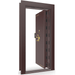 Vault Door Right Inswing | Burgundy | Brass Electronic Lock | 81-85"(H) x 27-42"(W) x 7-10"(D)